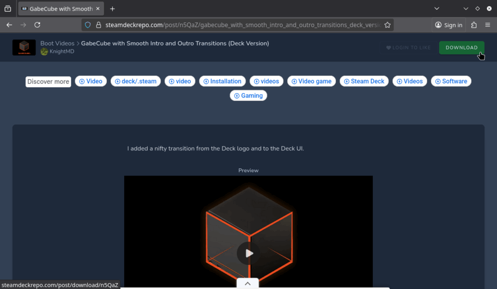 DownloadGabeCubeSteamDeckRepoWebsite
