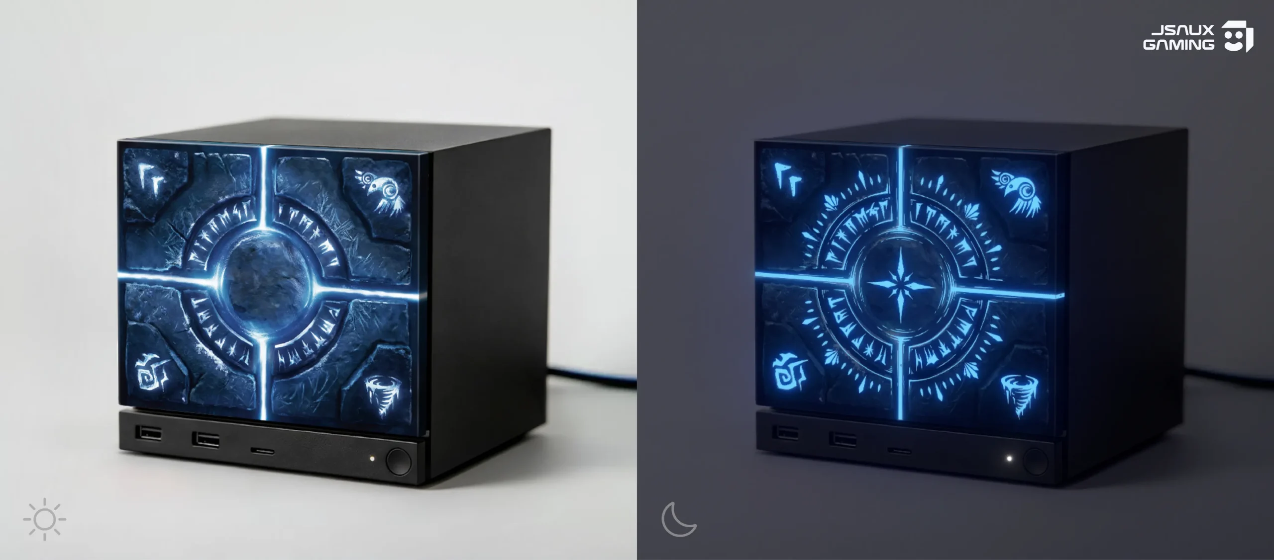 Ancient Rune Blue Steam Machine Cover from JSAUX